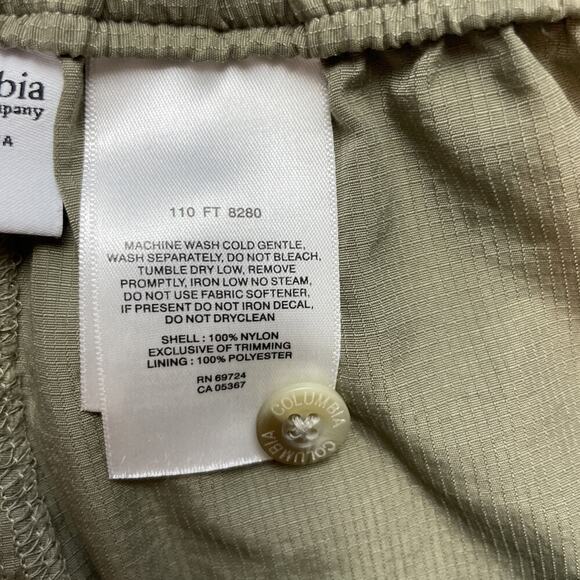 Columbia PFG Convertible Pants Mens LT Khaki Nylon Zip Off Legs Hiking Shorts - Picture 4 of 9